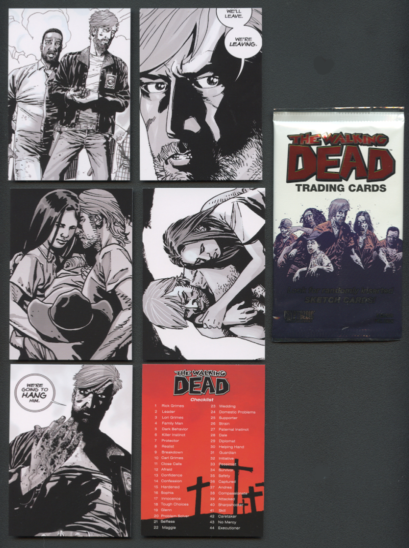 WALKING DEAD COMIC BOOK CARDS BASE SET  